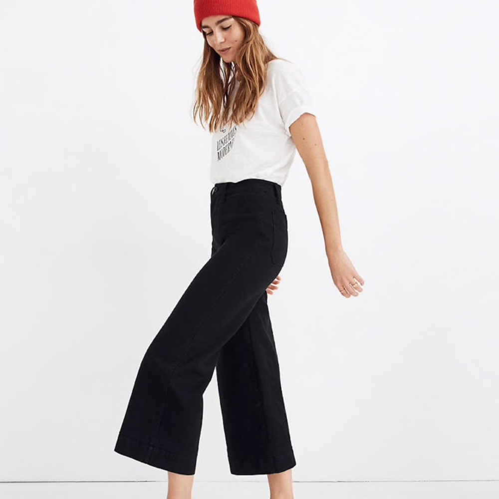 COPY - Madewell Emmett Wide Leg Cropped Jeans